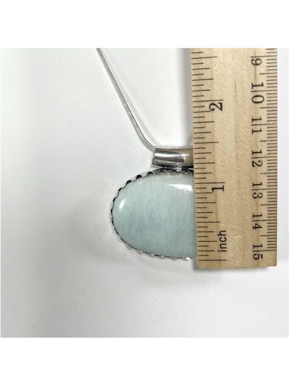 Hemimorphite Oval 925 Gemstone Pendant - Picture 4 of 5